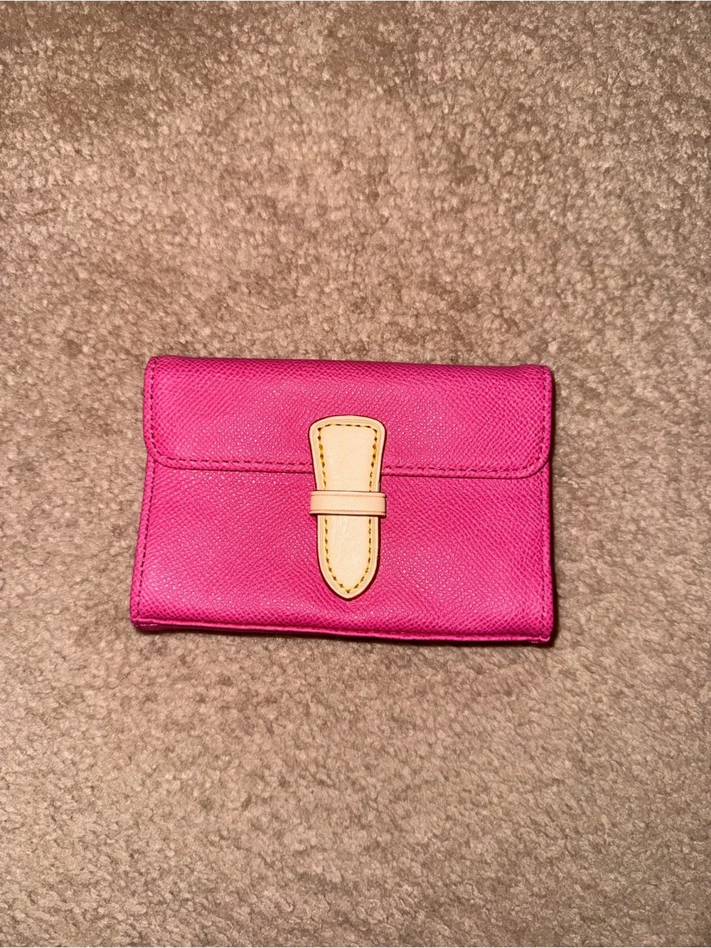 Dooney & Bourke Hot Pink Tote with Cream Handles